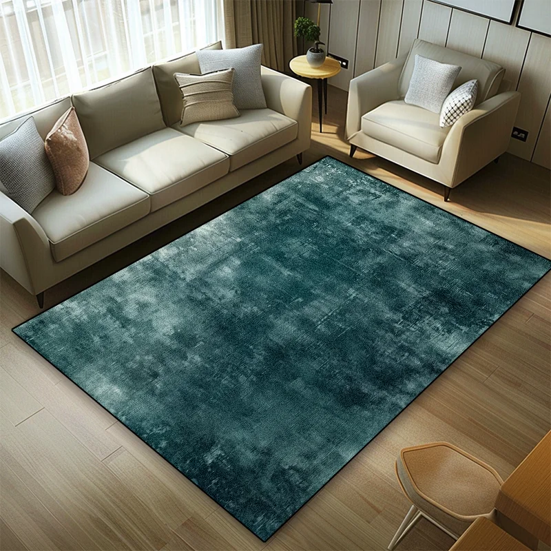 Modern Simple Style Pure Green Carpet Bedroom Bedside Home Decoration Area Custom Rugs Non-slip Washable Bathroom Floor Mats 2
