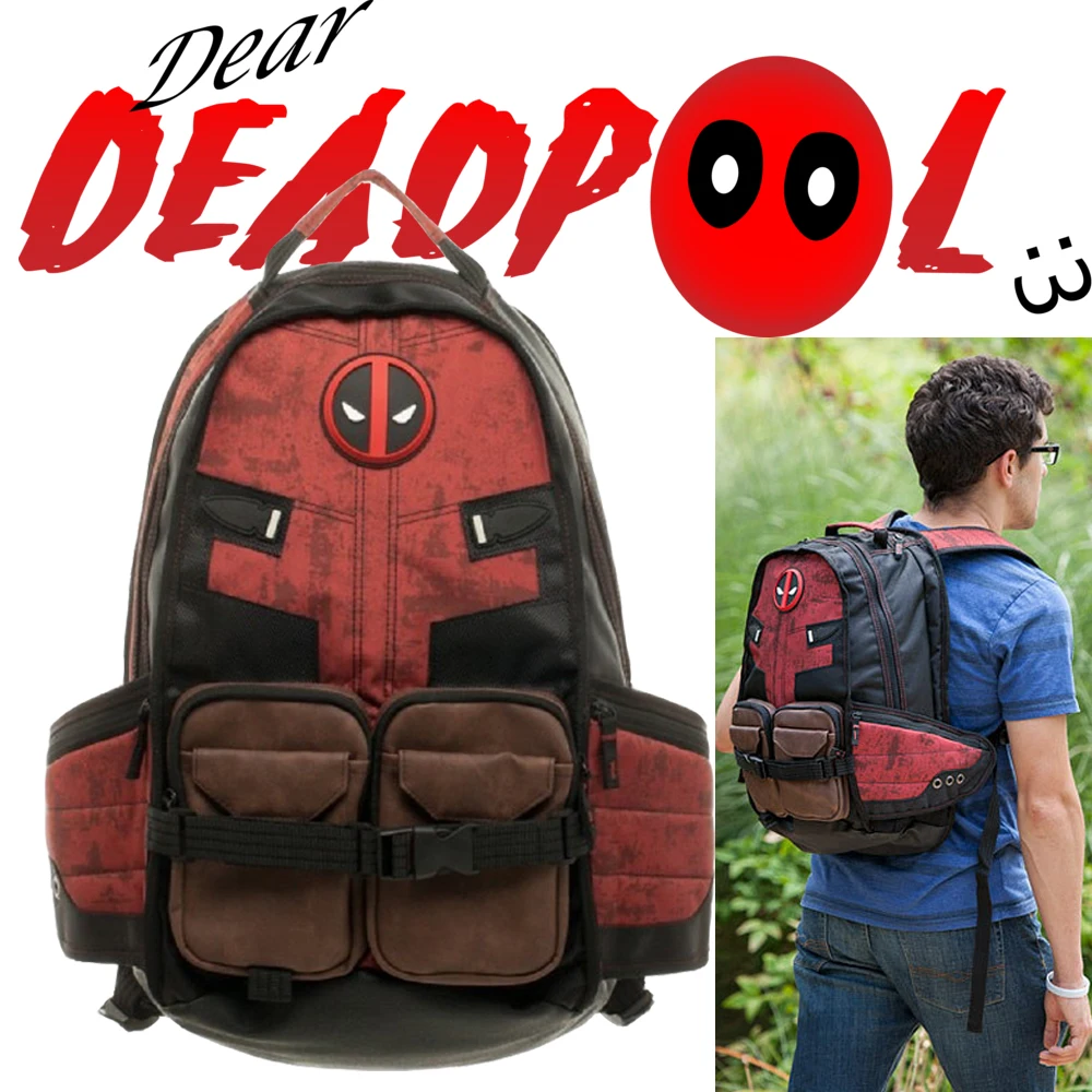 Deadpool Captain America outdoor backpack travel bag shoulder bag school bags 