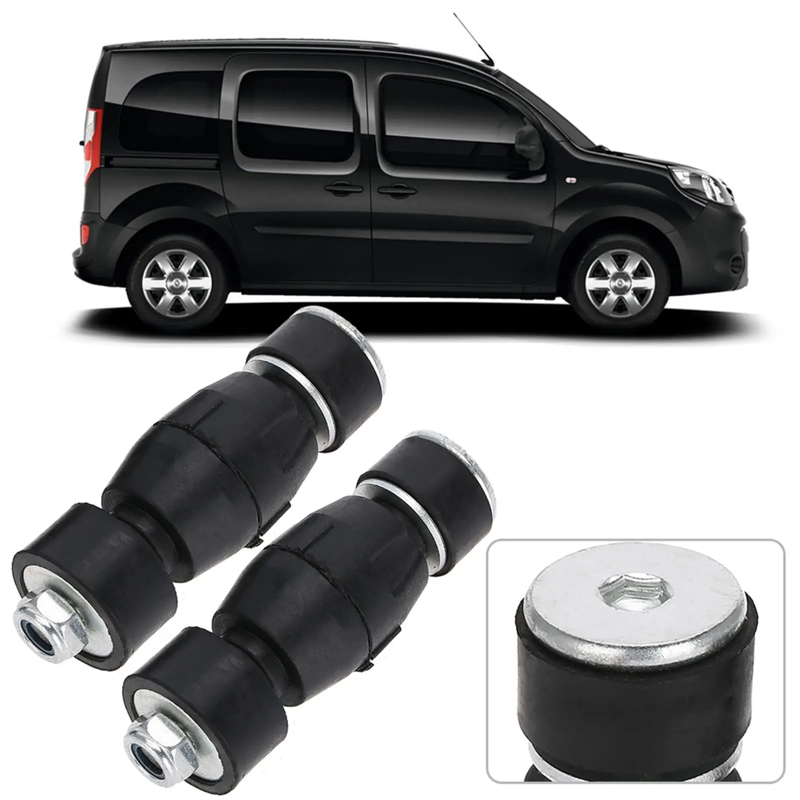 1 Pair Front Stabiliser Anti Roll Bar Drop Links for Renault clio Kangoo 7700799404 Stainless Steel Stabiliser Bar Link