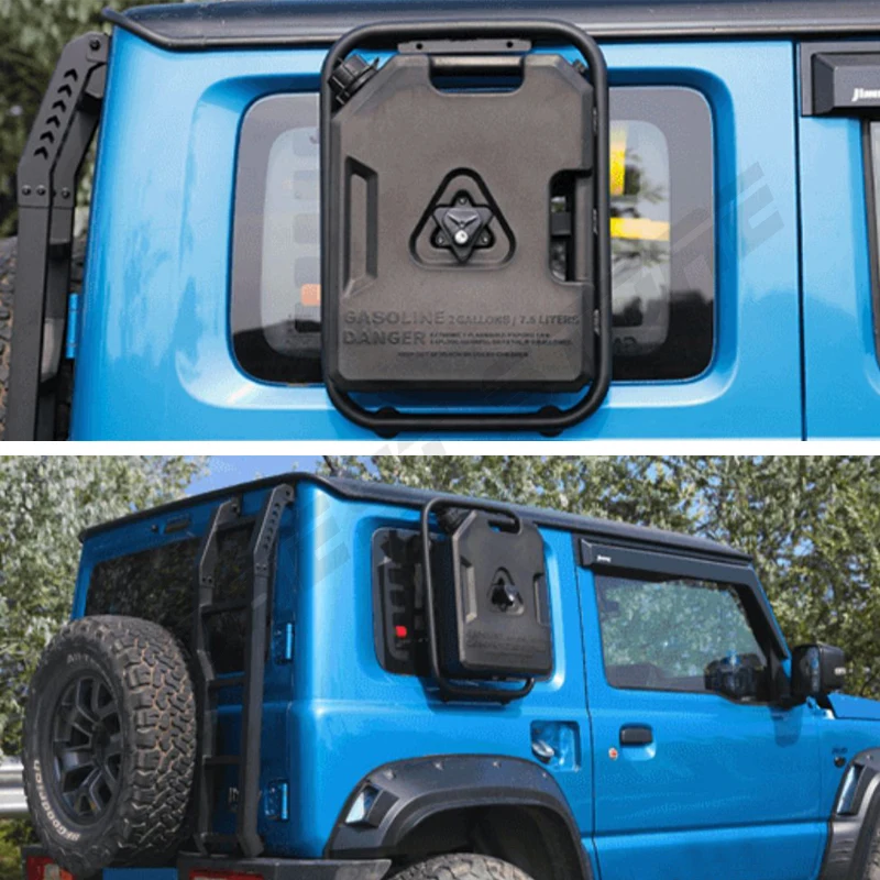 2 Gallon/7.5L Tanks Gasoline Container Fuel Canister with Bracket for Suzuki Jimny JB64 JB74 + Gasoline Triangular Support