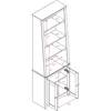 Bookcases, with 2 Shaker Doors, Modern Tilting Design, Adjustable Shelves and A Fixed Shelf ,bookcase 4
