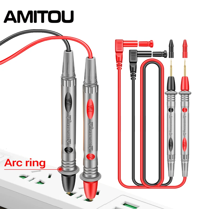 AMITOU Multimeter Probe Test Leads Universal Wire Pen Cable 10A 1000V