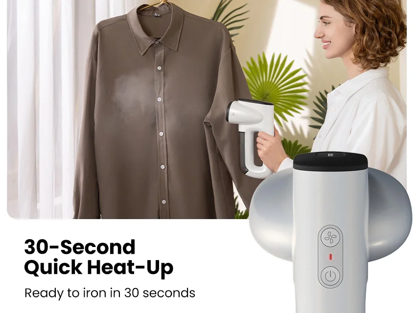 One-hand Operation Clothes Steamer Handheld Portable Garment Vacuum Steamer
