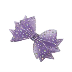 Elegant Rhinestone Bow Shoe Charms and Accessories - 1PC (Purple)