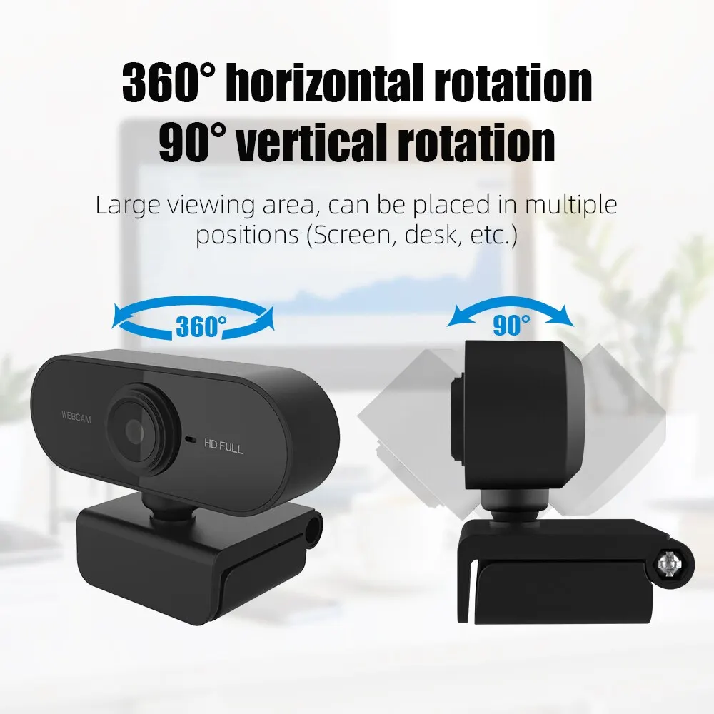 Full HD 1080p Webcam USB With Mic Mini Computer Camera,Flexible Rotatable , for Laptops, Desktop Webcam Camera Online Education 3