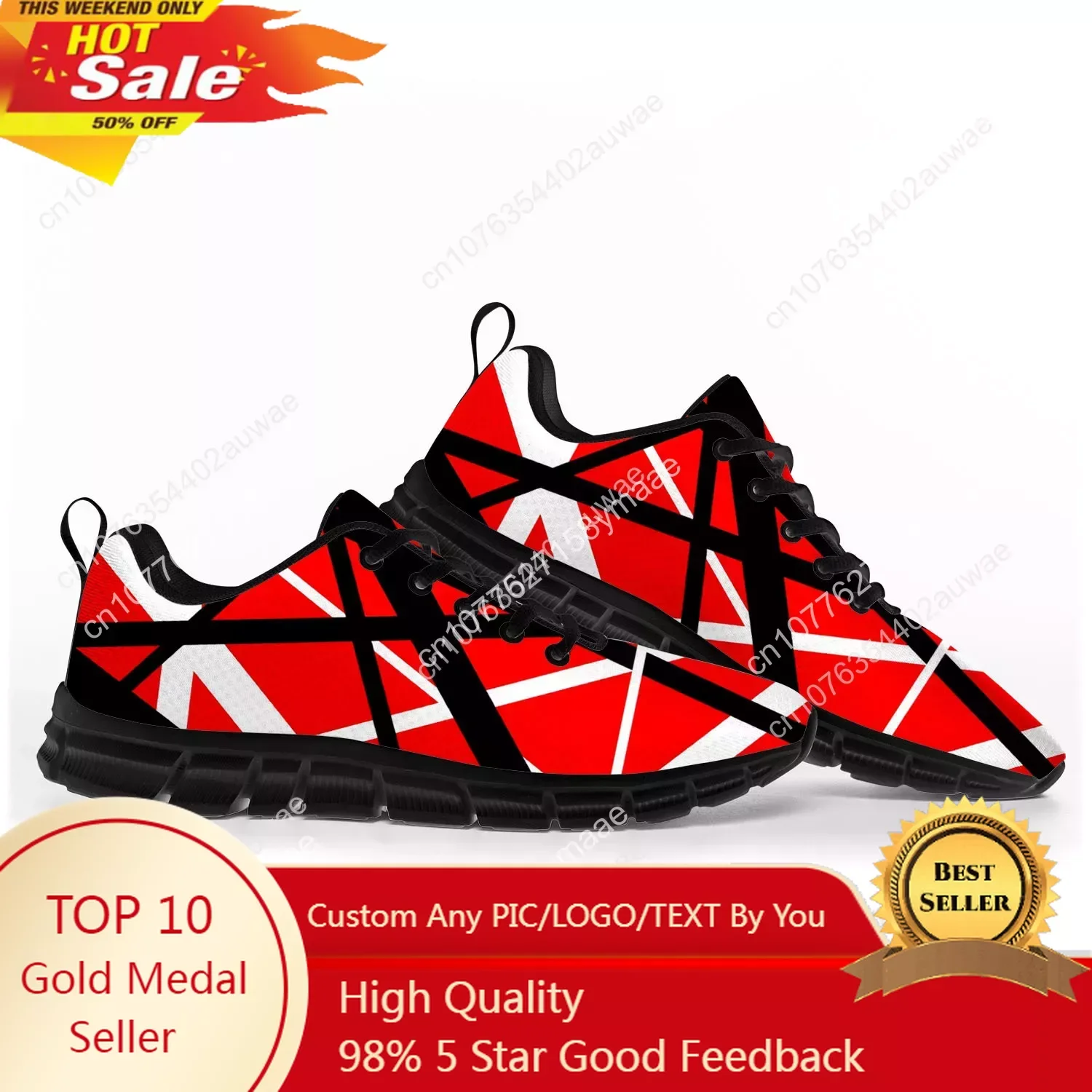 

Спортивная обувь Van Evh 1984 в полоску, мужские, женские, подростковые, детские кроссовки, рок-группа 5150, повседневная обувь на заказ для пары, высокое качество