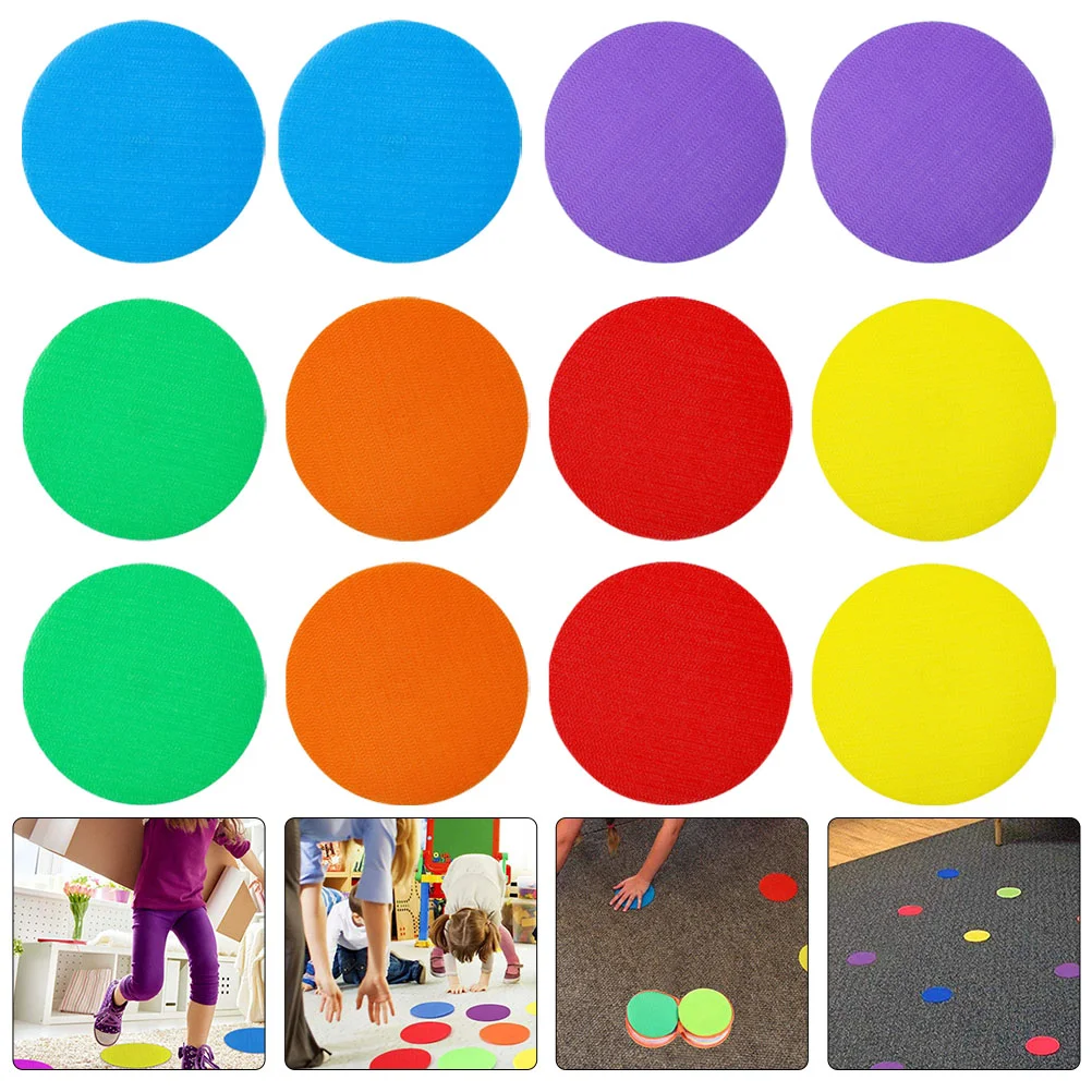 

Carpet Marker Stickers Classroom 24Pcs Multicolor Floor Circle Dots Rug Markers No-Slip Floor Stickers Dots