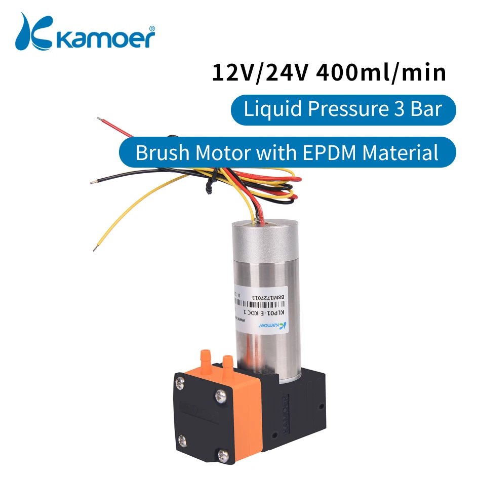 Kamoer 고유량 다이어프램 액체 펌프, 실험실 이송 펌프용, 24V, 12V, BLDC/DC 모터, 액체 압력 0.3Mpa,  400-1400ml/분 KLP01 - AliExpress