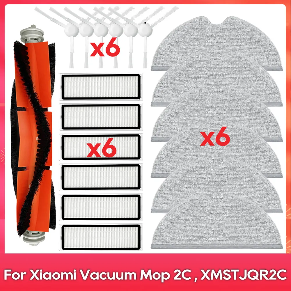 Robot Vacuum Accessories Kit - Roller, Side Brush, HEPA Filter, and Mop Rag Spares