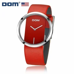 DOM 205 Quartz Watches Fashion Luxury Bracelet Waterproofk Genuine Leather Women Wrist Watch for Girl Gift relogios feminino