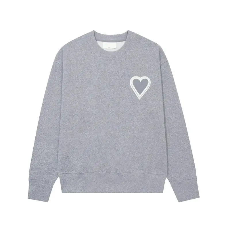 thumbnail image 1 of Sudadera con capucha de primavera de algodón puro para hombres y mujeres, sudadera con estampado de corazón de manga larga para parejas de otoño, sudadera de calle para parejas, 1 of 5
