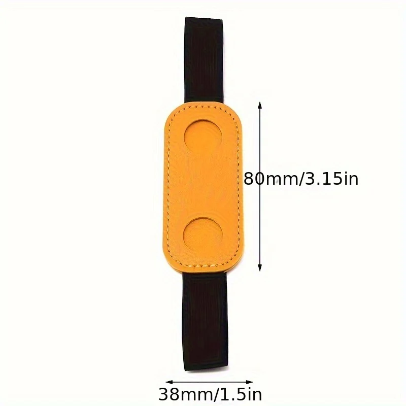 1pc PU Leather Pen Holder with Elastic Band Creative Notebook Pen Protector Sleeve Pen Clip for Office School Supplies