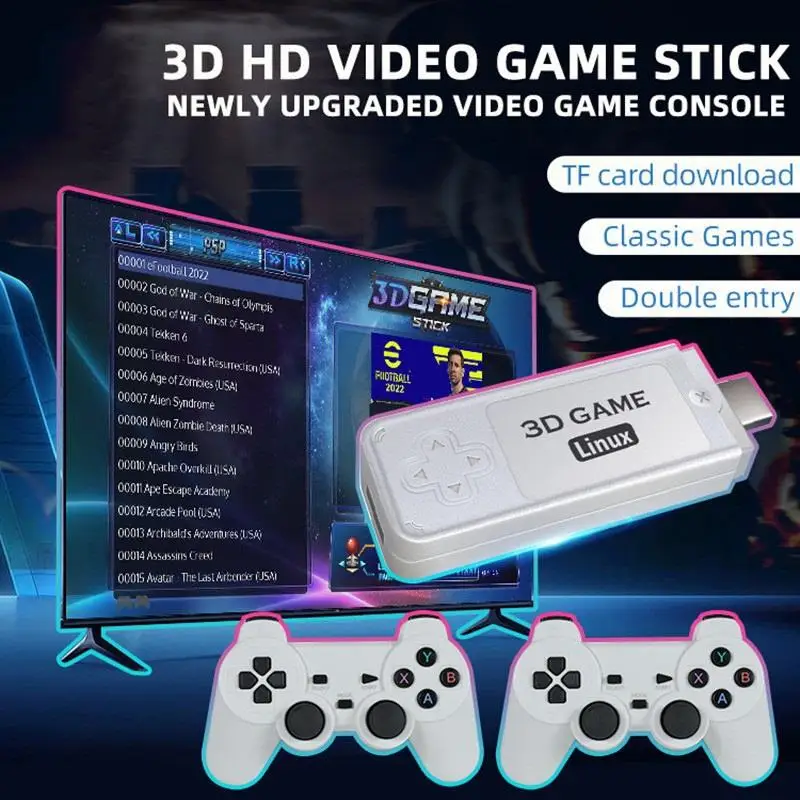 

Игровая приставка Y6 для домашнего видео, ТВ-приставка, HDMI, 4K, 2,4 ГГц, беспроводной двойной игровой контроллер, 64/128 ГГц, медиаплеер