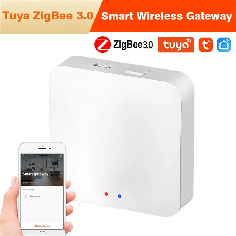 

Умный беспроводной шлюз Tuya ZigBee 3,0, хаб для умного дома, работает с Alexa Echo Google Home, контрольный центр
