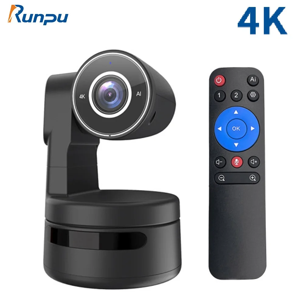 4KAutoFocusAIPoweredPTZcamRemoteControlLivingStreamCamera