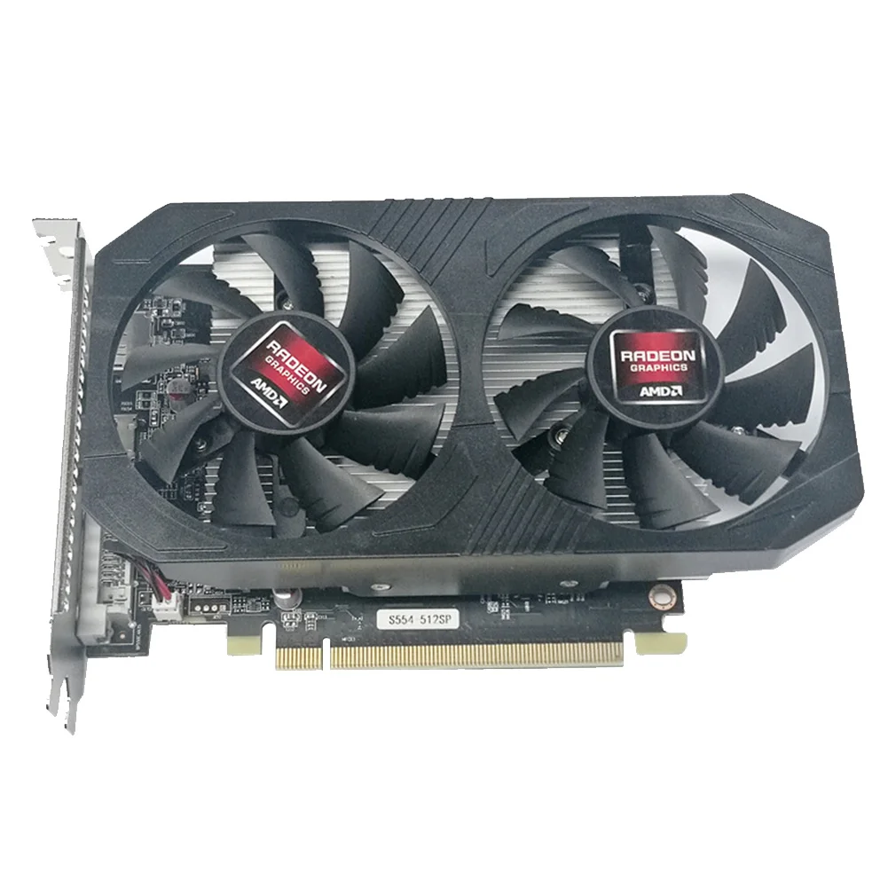 display card for pc AMD RX550 4GB DDR5 Graphic Card Desktop Computer with Dual Cooler Fan 128bit HDMI-compatible DP DVI-D Video Cards for PUBG gpu pc Graphics Cards