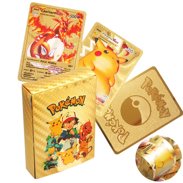 Pokemon Cards Golden Foil Shiny Rainbow Vmax Card Charizard Pikachu  Collection Collection Battle Trainer Card Child Toy Gift - AliExpress