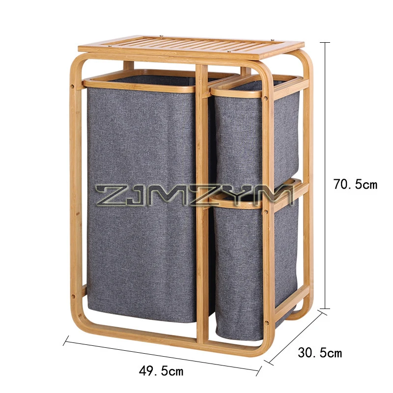 Laundry Basket Foldable Laundry Basket Large Storage Bin with MultiLayer Separation Functional Organizer for Dirty Clothes