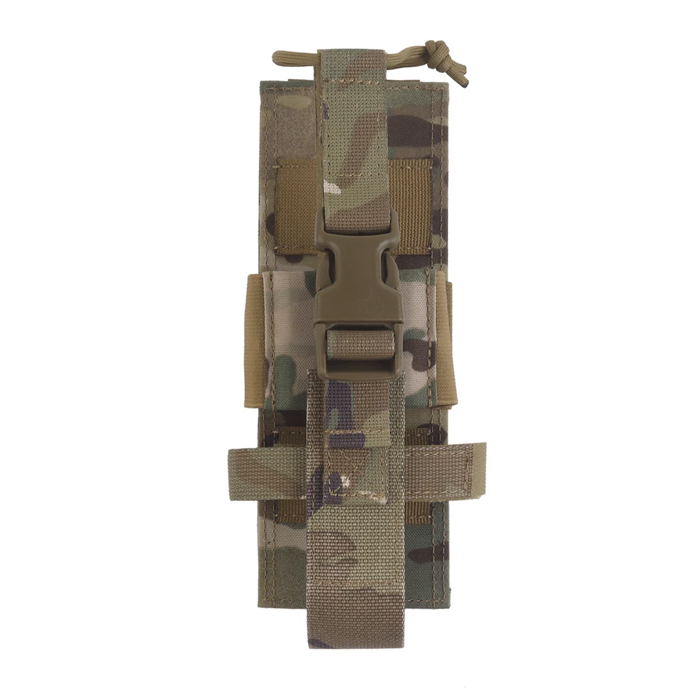 Tactical R Series Style Radio Pouch Molle Walkie Talkie Bag Water Cup Storage Pack with Quick Release Buckle Elastic Rope Shock