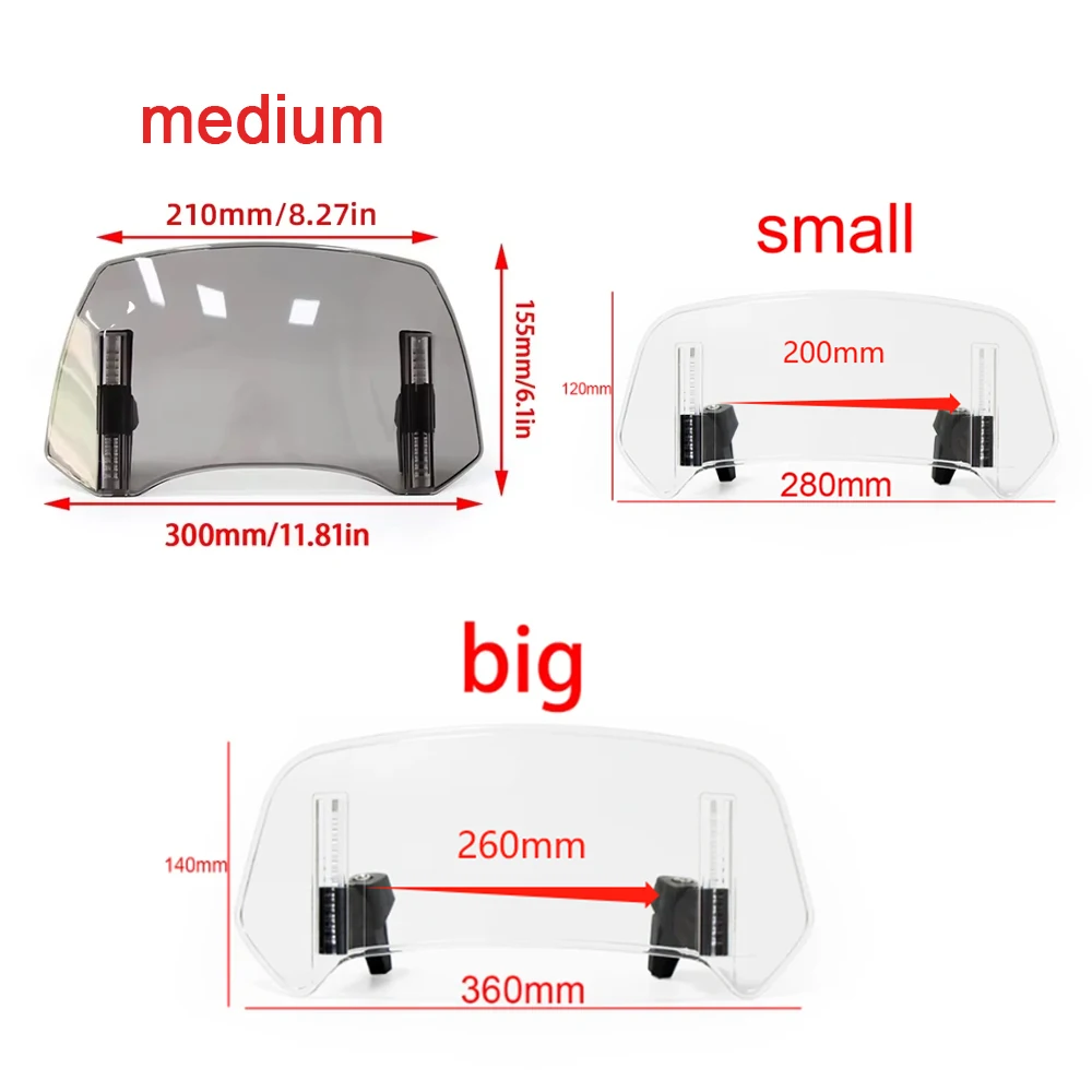 PACEWALKER Universal Motorcycle Windshield Extension