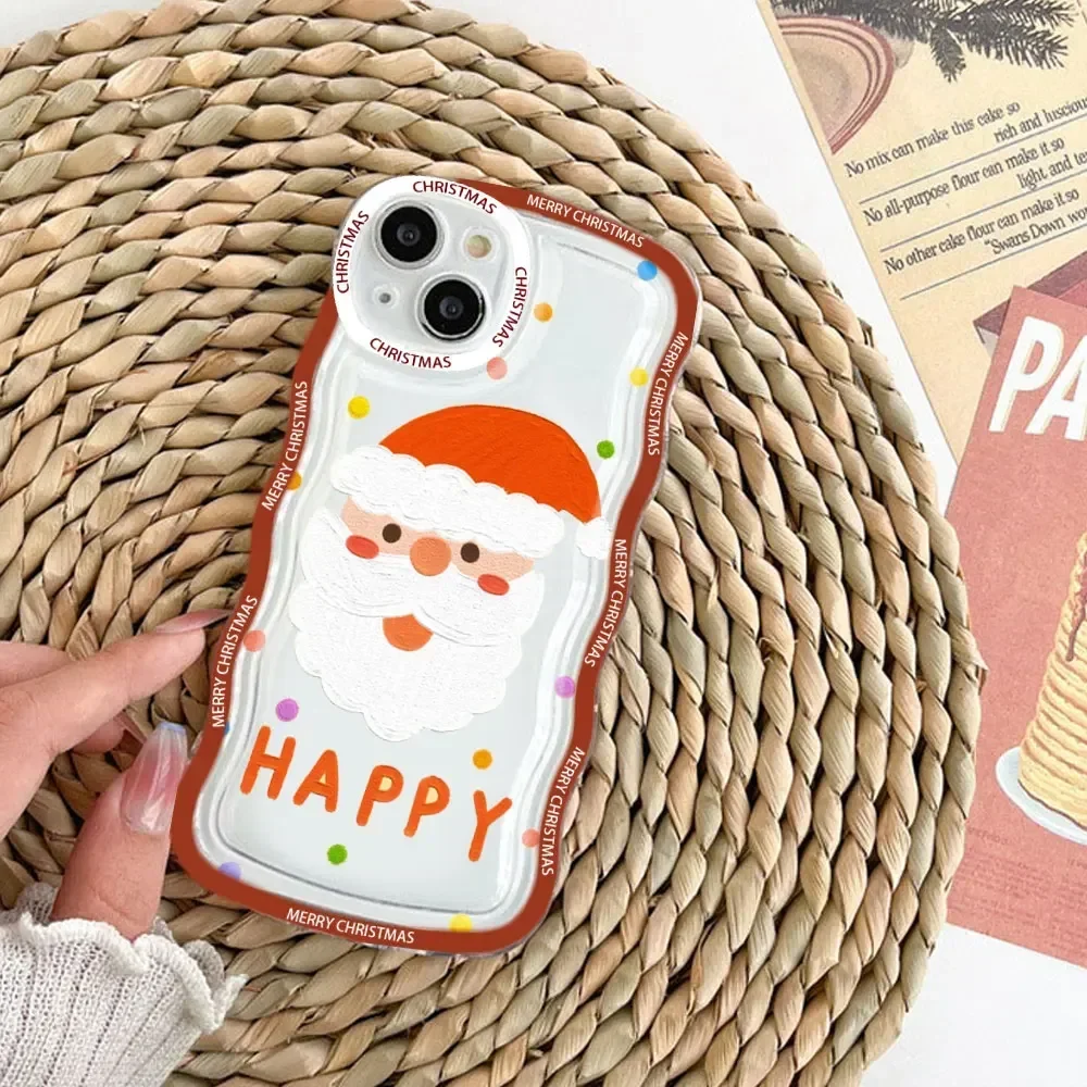 New Year Gifts Snow Elk Christmas Phone Case for IPhone 15 14