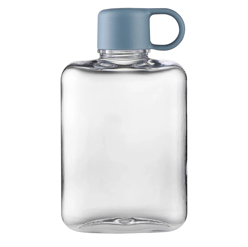 Portable 360ml BPA-Free Flat Clear Plastic Water Bottle – Ideal for Fitness and Outdoor Activities