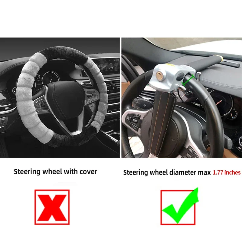 Dispositivo di protezione antifurto per blocco volante per auto Serrature di sicurezza con chiavi Accessori per automobili - immagine 5