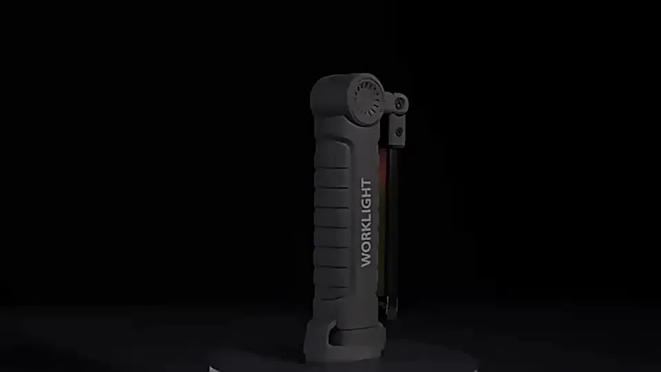 LED 懐中電灯充電式ワークライト吊り下げフック磁気内蔵バッテリー USB
