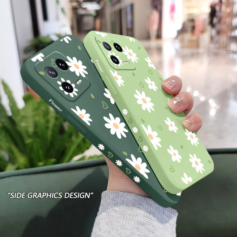 Tender Daisy Liquid Silicone Phone Case Cover