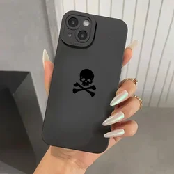 Gothic Black Skull Matte Soft Silicone Phone Case Cover - iPhone 14 Pro Max (1)