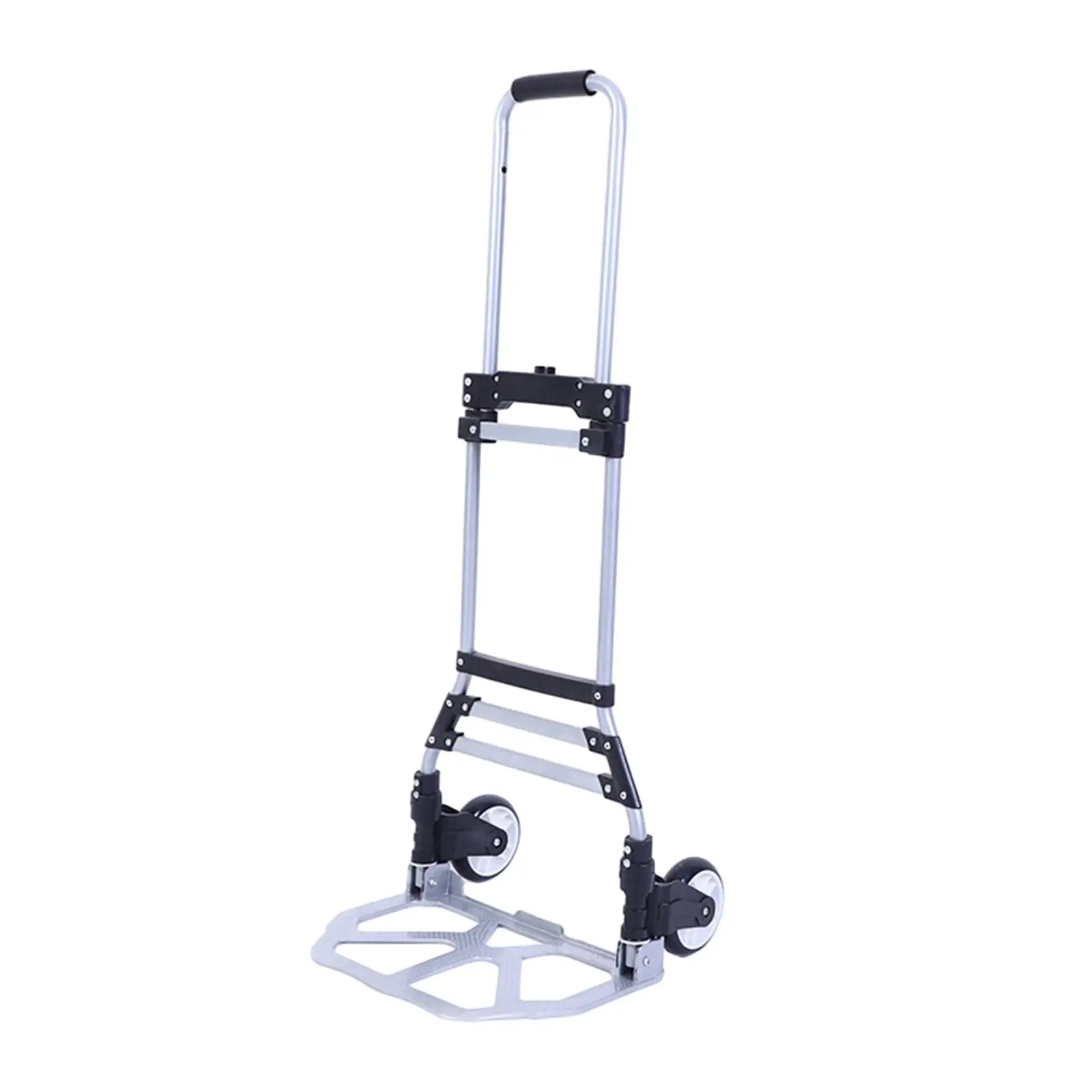 

Folding Luggage Cart Portable Utility Cart Adjustable Foldable Hand Cart for Office Transportation Camping Household Moving
