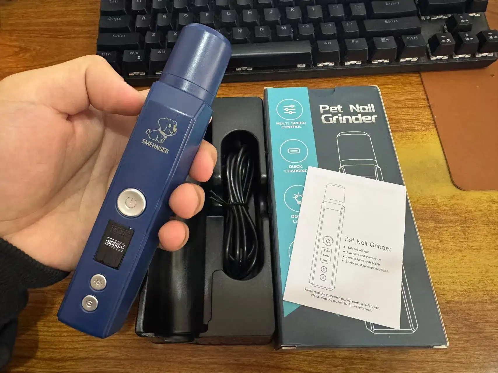 pet nail clipper pet nail grinder Electric LED Dog Nail Grinder Painless Dogs Cat Nail Clippers