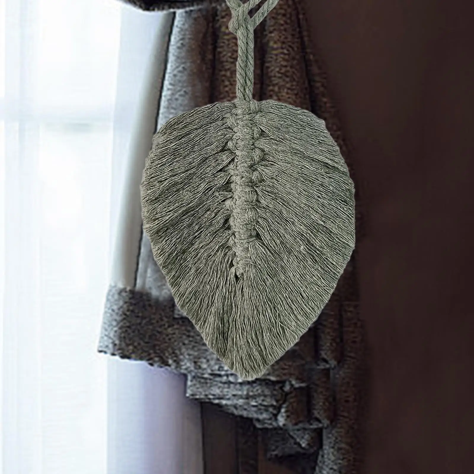 Bohemian Curtain Tieback Home Decoration Decorative Nordic Leaves Shape Cotton Drape Tie Curtain Tie Back for Indoor Outdoor
