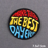 Warning Letters Embroidery Patch – “Good Vibes” Iron-On Thermoadhesive Applique for Jeans, Jackets, Bags & DIY Clothing - Image 4
