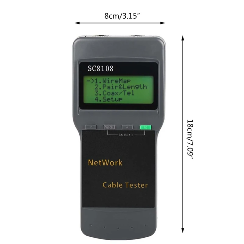 SC8108 Portable LCD Display  Tester Meter LAN Phone Cable RJ45 Cat5e Cat6 Drop Shipping