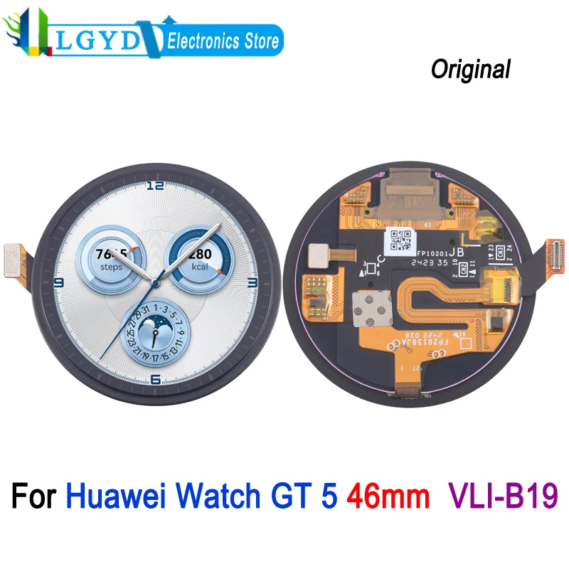 1.43-inch AMOLED Screen For Huawei Watch GT 5 46mm VLI-B19 Smartwatch GT5 LCD Display Touch Screen Repair Replacement Part