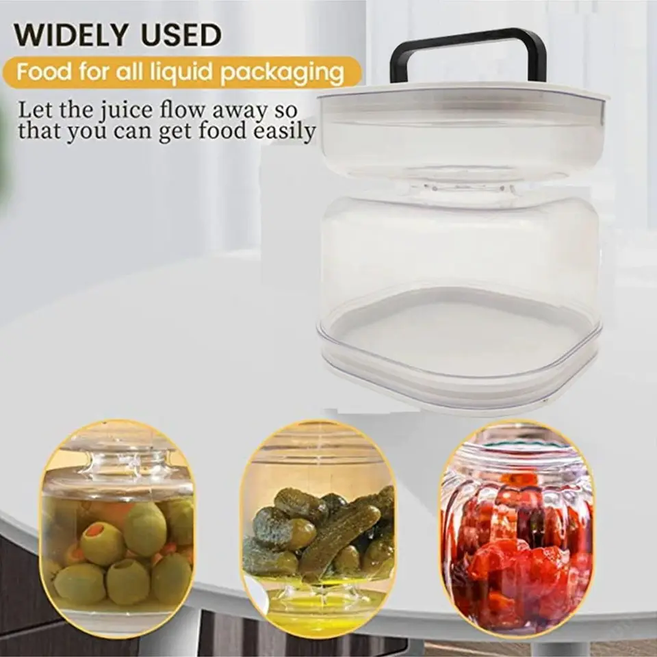 Dry and Wet Separation Pickle Jar, Kitchen Pickled Hourglass Jar