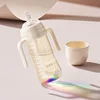 Big baby straw bottle PPSU/rainbow bottle/children's school drinking cup a bottle of three duckbill straw cups/ over 6 months 1