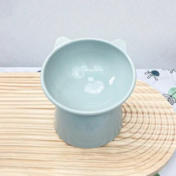 Elevated Tilted Pet Food and Water Bowl with Anti-Choking Design (Gray G626A)