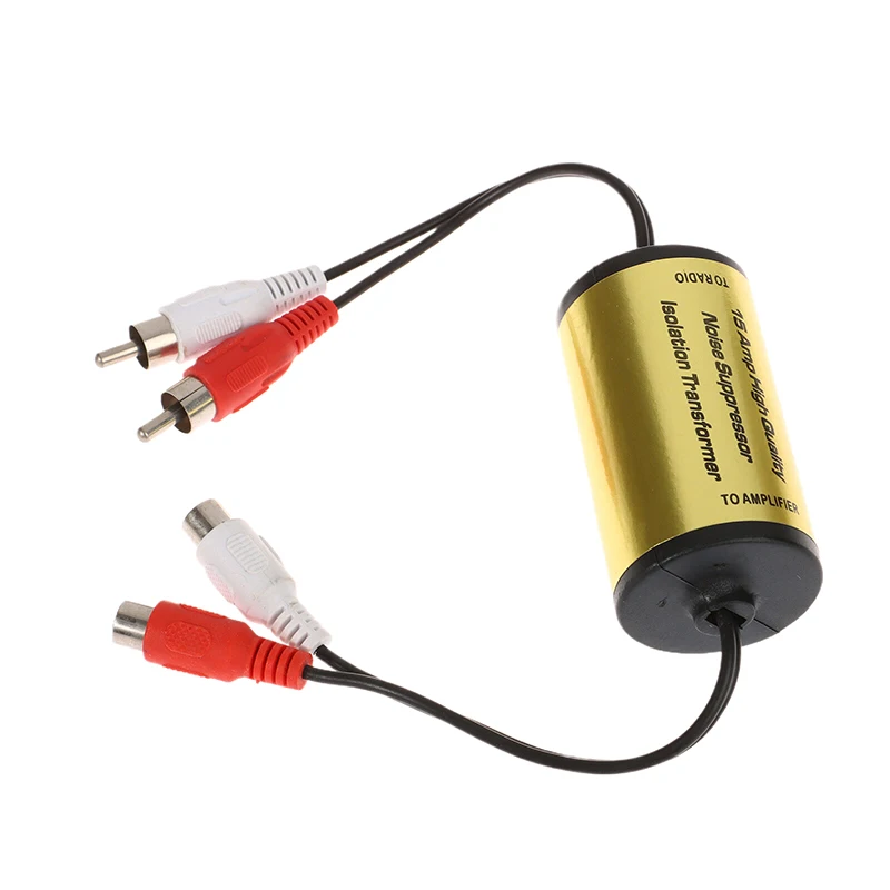 RCA Auto Audio Noise Filter Suppressor Ground Loop Lsolator For Car And Home Stereo 2&times;RCA Male 2&times;RCA Female