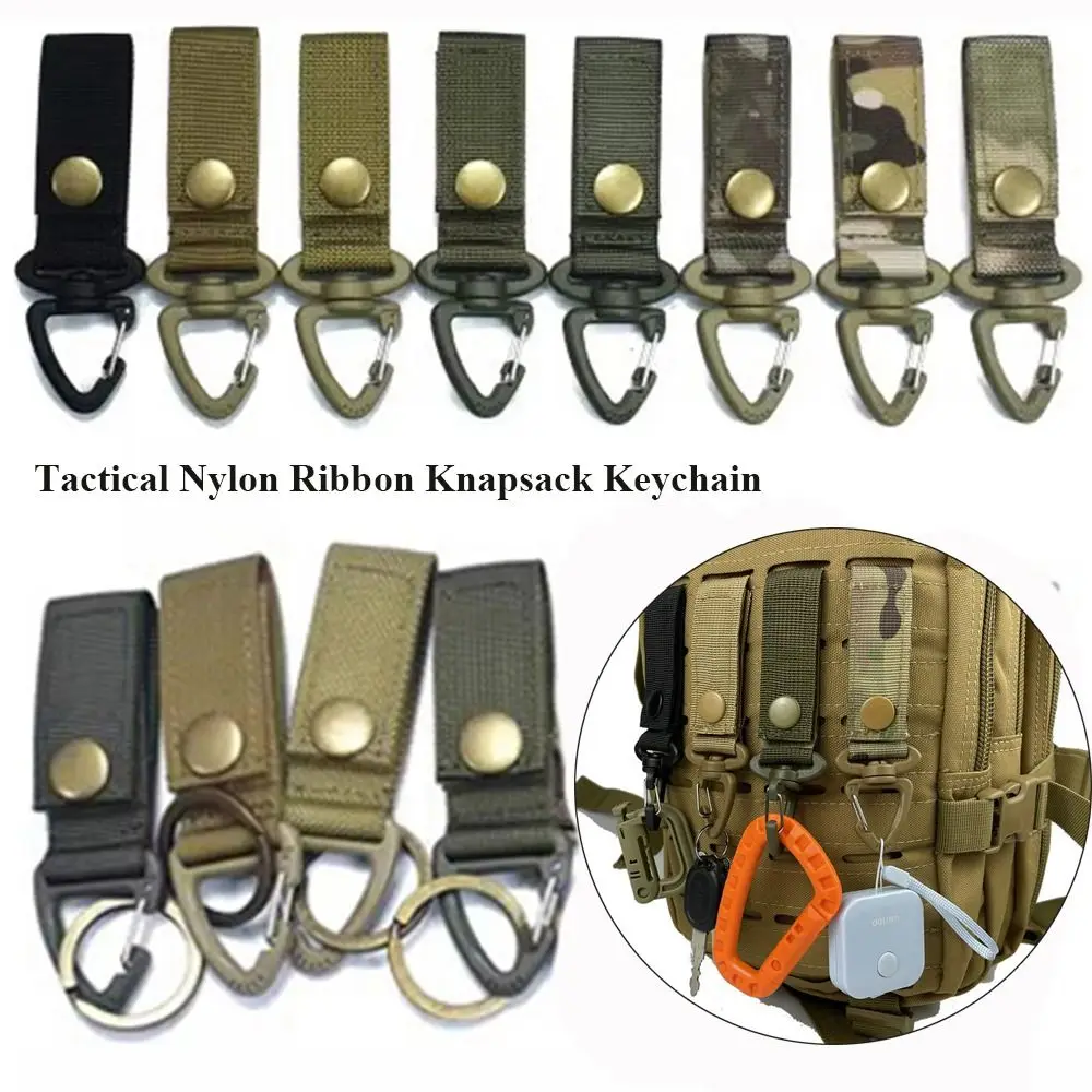 

12*3.5cm Triangle Molle Buckle New 7 Colors Waistpack Accessories Nylon Ribbon Belt Knapsack Keychain EDC Tool