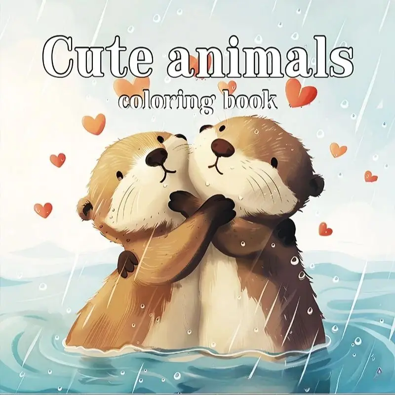 Sweet Animals: A Bold and Simple Coloring Book for Adults and Teens Featuring Plants Flowers and Cute Animals 5