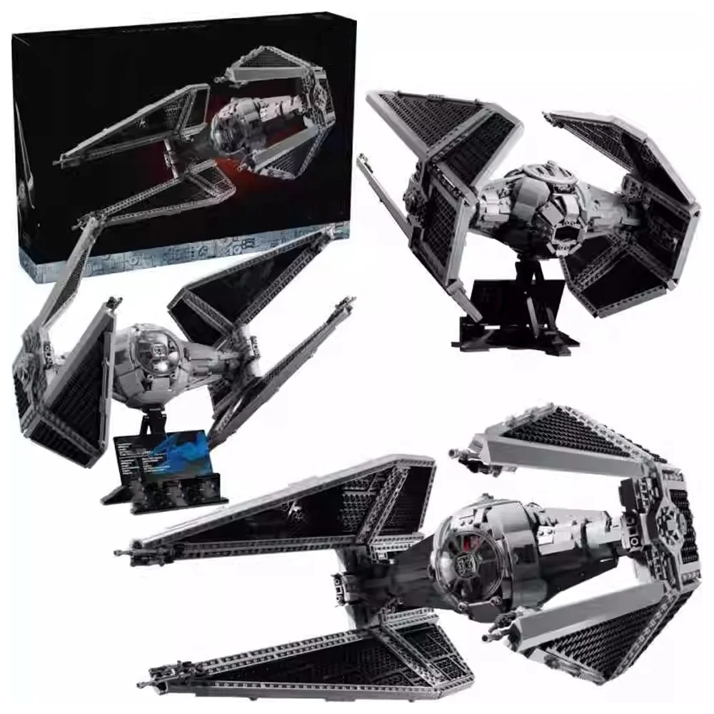 Building Block Toys Building Toy Set 1931PCS Spaceship Moc TIE Interceptors Building Blocks Modified Imperial Fighters Model 75382 Assemblys Model DIY Toys Gifts