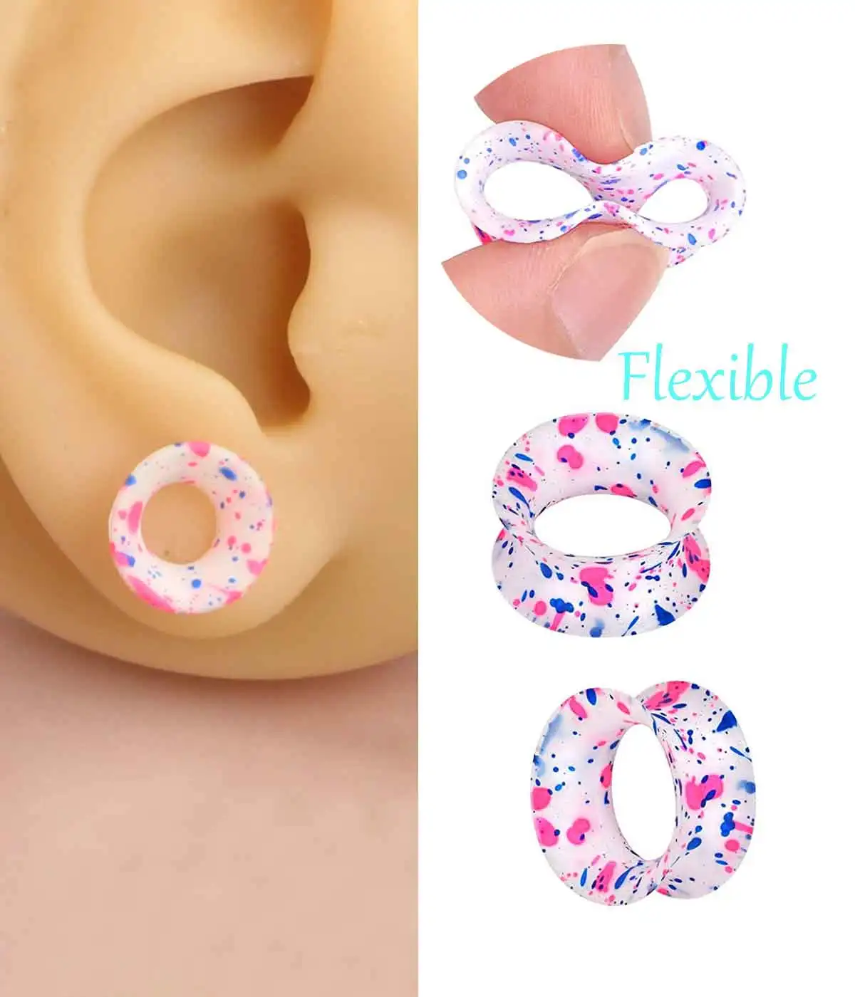 Ear Gauges 316L Stainless Steel Ear Tunnels Plugs Piercing Jewelry Brass  Ear Stretchers Expander Plugs and Tunnels Silicone