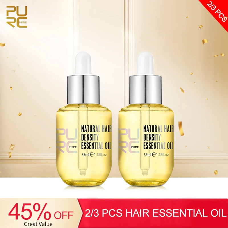 

2pcs/3pcs PURC Hair Growth Essential Oil For Women Men Preventing Hair Fall Promotes Hair Growth Thicken Products 35ml