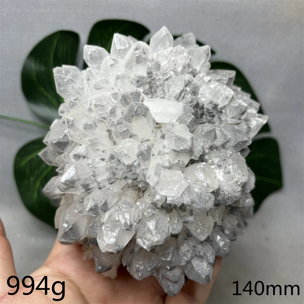 

Natural Gemstone White Chrysanthemum Crystal Cluster Hedgehog Garden Crystal Original Mineral Specimen Home Room Decoration