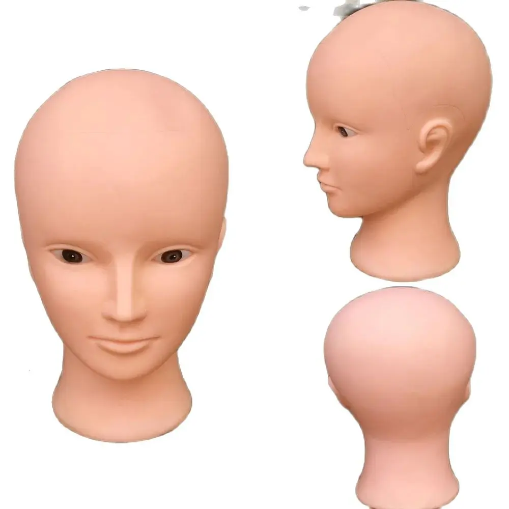 Tête De Mannequin Chauve Pour Coiffure/maquillage - PVC - Hauteur 27 Cm - Neuf