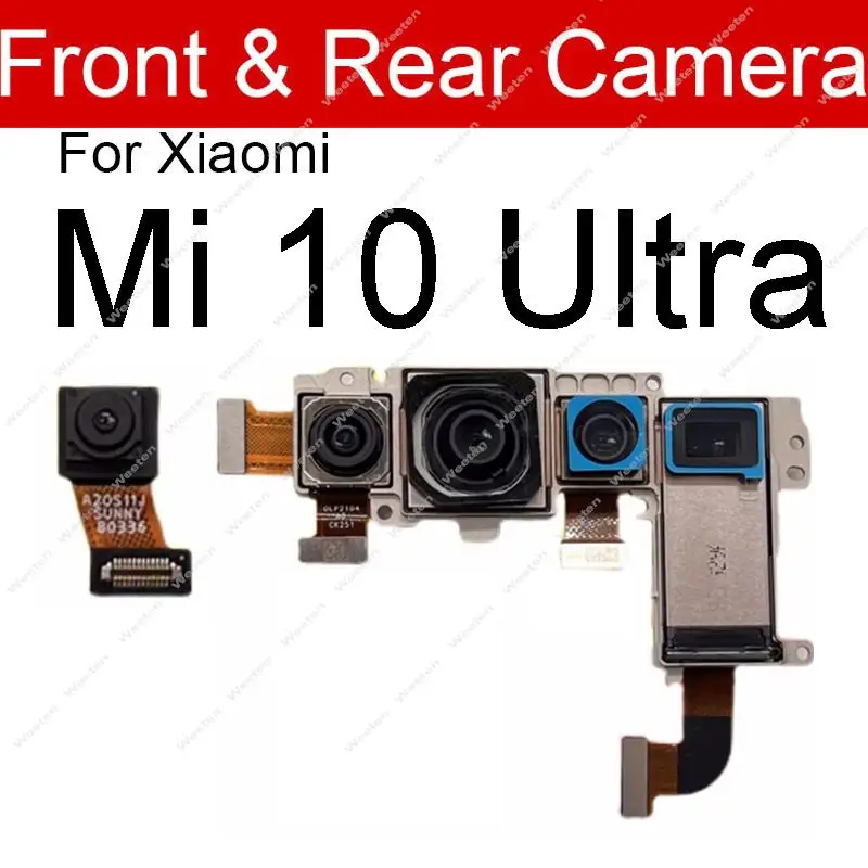 Câmera Frontal Traseira Traseira Câmera Cabo Flexível para Xiaomi mi 10 Ultra Pequeno Frente Vista Traseira Principal Câmera Módulo Peças de Reparo