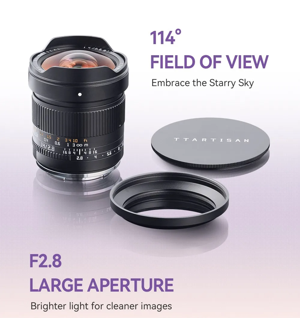 TTArtisan 14mm F2.8 풀프레임 E-마운트 Z-마운트 RF-마운트 L-마운트 렌즈 초광각 수동 ASPH. 렌즈