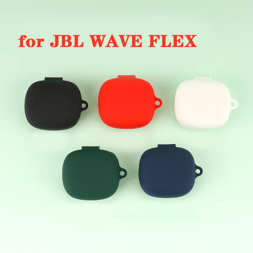 Silicone Protective Earphone Case with Hook - Solid Color Cover
